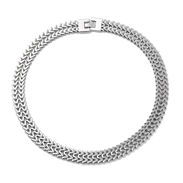 

PandaHall 304 Stainless Steel Mesh Chain Necklaces , Stainless Steel Color, 17.72 inch(45cm) 304 Stainless Steel