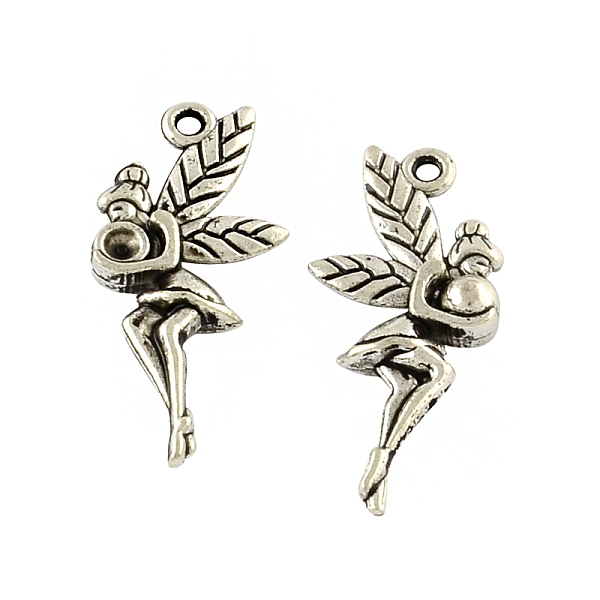 

PandaHall Tibetan Style Alloy Fairy Pendant Rhinestone Settings, Cadmium Free & Lead Free, Antique Silver, Fit for 2mm rhinestone...