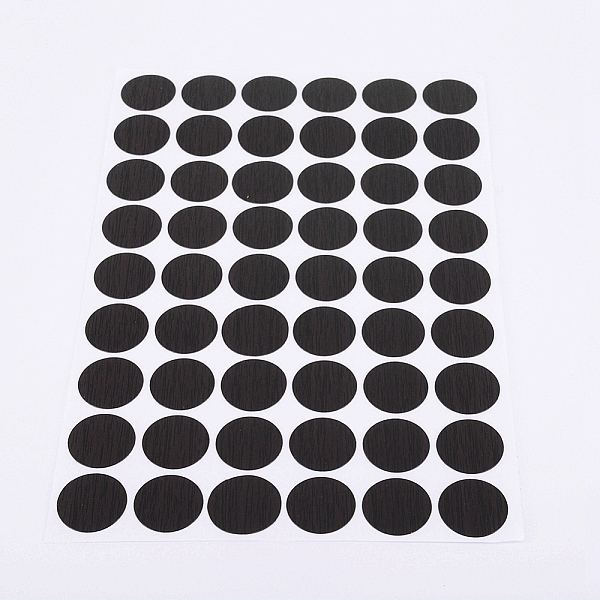 

PandaHall PVC Stickers, Screw Hole Covered Stickers, Round, Black, 213x143x0.4mm, Stickers: 21mm, 54pcs/sheet Plastic Others Black