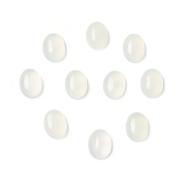 

PandaHall Natural Malaysia Jade Cabochons, Flat Back Oval, 9x7x3.5~4mm Malaysia Jade Oval