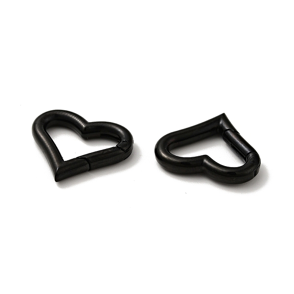 

PandaHall Vacuum Plating 304 Stainless Steel Spring Gate Rings, Heart, Electrophoresis Black, 17x20x3mm, 9 Gauge, Inner Diameter: 11x15mm...