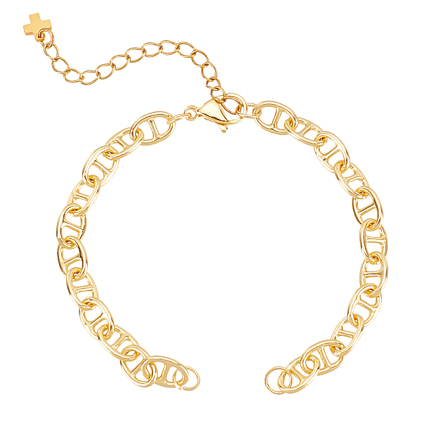

PandaHall Beebeecraft 1 Box 5 Strand Bracelet Chains for Jewelry Making 18K Gold Plated Mariner Link Chain Bracelets Kit with Lobster Clasp...