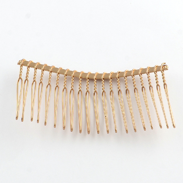 

PandaHall Iron Hair Comb Findings, Golden, 38x75x5mm Iron