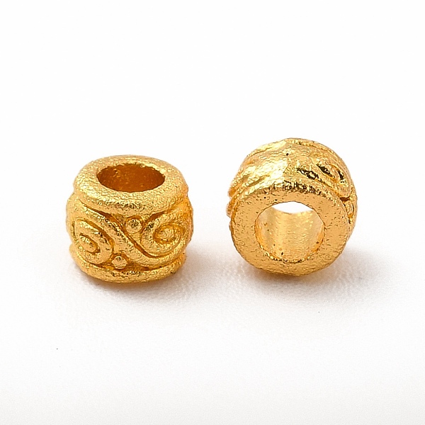 

PandaHall Rack Plating Alloy Beads, Rondelle, Matte Gold Color, 4x3.3mm, Hole: 2mm Alloy Rondelle
