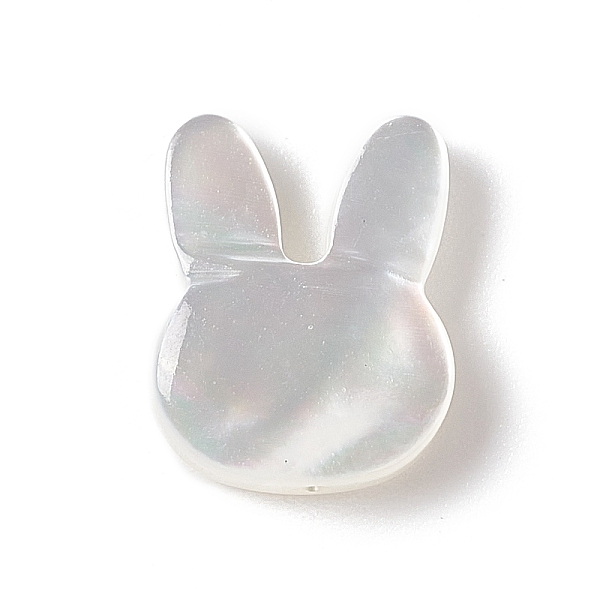 

PandaHall Natural White Shell Beads, Sea Shell Beads, Vertical Hole, Rabbit, 10.5x12x3mm, Hole: 0.8mm White Shell Rabbit