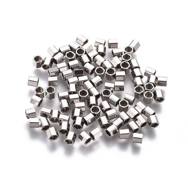 

PandaHall 304 Stainless Steel Spacer Beads, Hexagon, Stainless Steel Color, 2x2x2mm, Hole: 1.4mm 304 Stainless Steel Hexagon