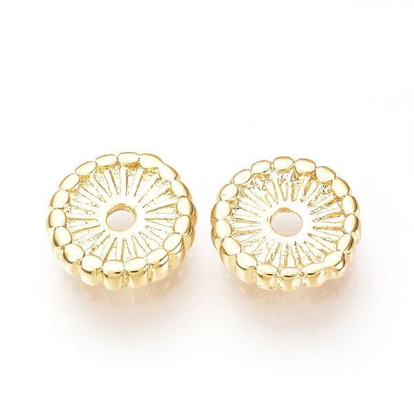 

PandaHall Brass Beads, Nickel Free, Real 18K Gold Plated, Flat Round/Disc, 7.5x2mm, Hole: 1.6mm Brass Flat Round