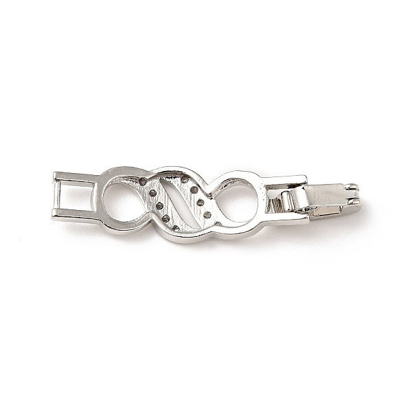 

PandaHall Rack Plating Brass Micro Pave Clear Cubic Zirconia Watch Band Clasps, Cadmium Free & Lead Free, Long-Lasting Plated, Platinum...