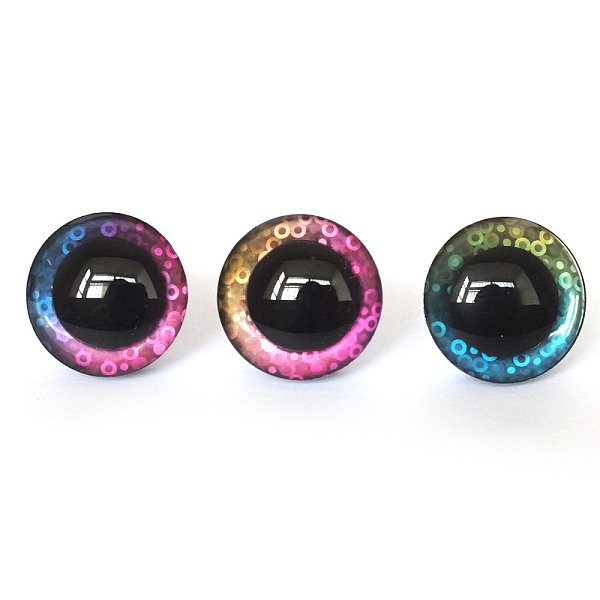 

PandaHall Plastic Safety Craft Eyes, for DIY Doll Toys Puppet Plush Animal Making, Colorful, 20mm Plastic Half Round