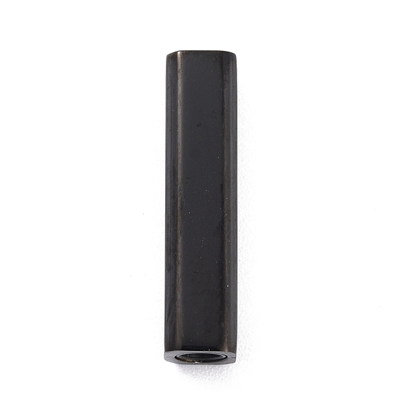 

PandaHall Ion Plating(IP) 304 Stainless Steel Magnetic Clasps with Glue-in Ends, Cuboid, Electrophoresis Black, 24.8x6x6mm, Hole: 3mm 304...