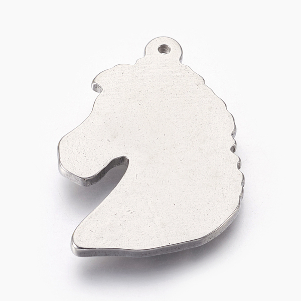 

PandaHall 304 Stainless Steel Pendants, Horse Head, Stainless Steel Color, 41x28.5x4mm, Hole: 1.8mm 304 Stainless Steel Horse