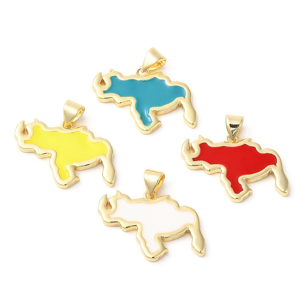

PandaHall Eco-Friendly Rack Plating Brass Enamel Pendants, Long-Lasting Plated, Lead Free & Cadmium Free, Real 18K Gold Plated, Map Charm..., Multicolor