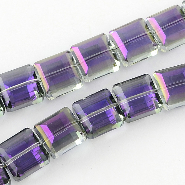 

PandaHall Electroplate Faceted Transparent Glass Beads Strands, Square, Lilac, 13x13x7.5mm, Hole: 2mm, about 40pcs/strand, 19.6 inch Glass..., Purple