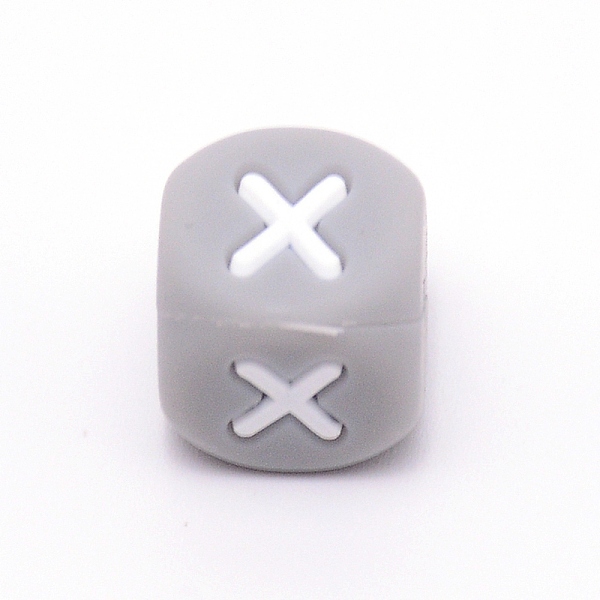 

PandaHall Silicone Alphabet Beads for Bracelet or Necklace Making, Letter Style, Gray Cube, Letter.X, 12x12x12mm, Hole: 3mm Silicone Cube...