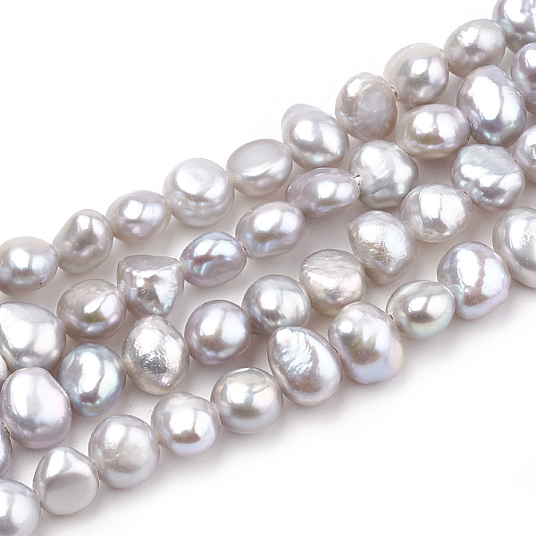 

PandaHall Natural Cultured Freshwater Pearl Beads Strands, Two Sides Polished, Nuggets, Dyed, Thistle, 5~7x5~6x3.5~4.5mm, Hole: 0.5mm, about..., Purple