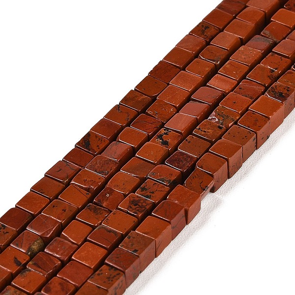 

PandaHall Natural Red Jasper Beads Strands, Cube, 4~4.5x4~4.5x4~4.5mm, Hole: 0.8mm, about 90pcs/strand, 15.20~15.35 inch(38.6~39cm) Red...