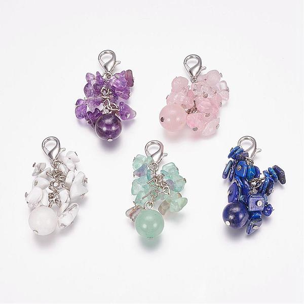 Natural Gemstone Cluster Pendants