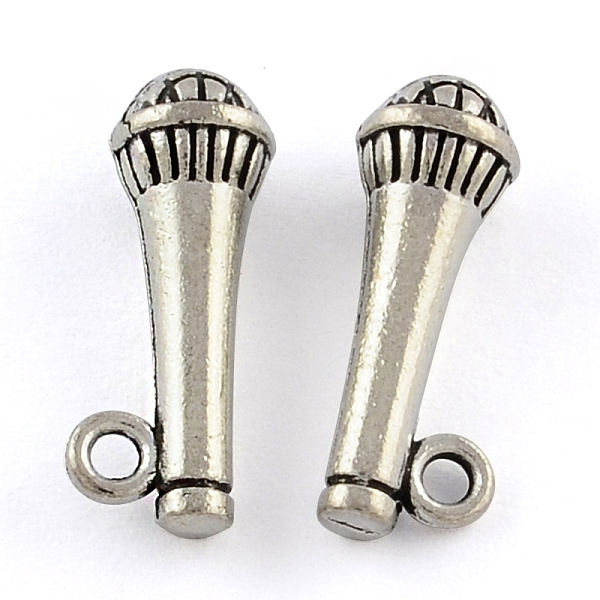 

PandaHall Tibetan Style Zinc Alloy Pendants, Lead Free & Cadmium Free, Microphone, Antique Silver, 20.7x6.8x6.8mm, Hole: 2mm, about...