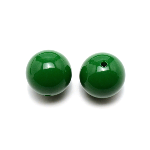 

PandaHall Plastic Beads, Round, Green, 30mm, Hole: 3.7mm Plastic Round Green