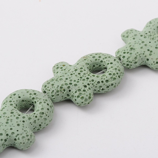

PandaHall Synthetic Lava Rock Bead Strands, Female Gender Sign, Dyed, Light Green, 38x34x8mm, Hole: 1mm, about 12pcs/strand, 16.1 inch Lava...