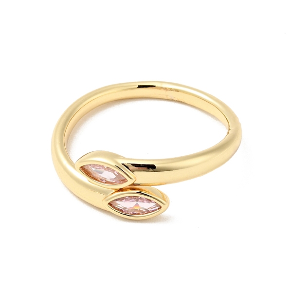 

PandaHall Micro Pave Horse Eye Cubic Zirconia Cuff Rings, Rack Plating Brass Open Rings for Women, Long-Lasting Real 18K Gold Plated..., Multicolor