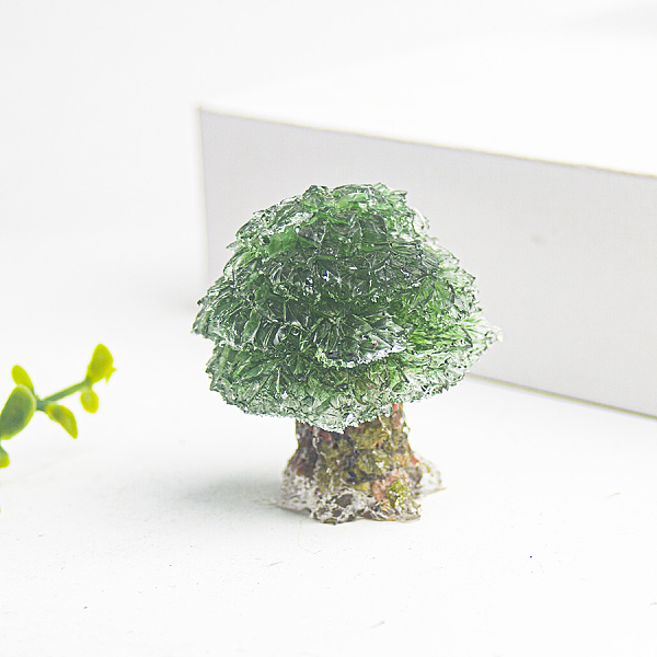

PandaHall Lampwork Tree Ornaments, Resin Home Display Decorations, Medium Sea Green, 42x50mm Lampwork Tree