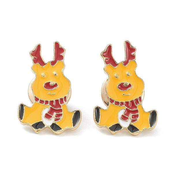 

PandaHall Christmas Themed Alloy Enamel Brooches, Enamel Pin, with Clutches, Christmas Reindeer/Stag/Deer, Colorful, 25x16.5x10mm, Pin: 1mm...
