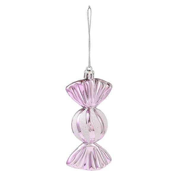 

PandaHall Christmas Electroplate Plastic Candy Pendants Decorations, Nylon Rope Christmas Tree Hanging Ornaments, Thistle, 181mm Plastic..., Purple