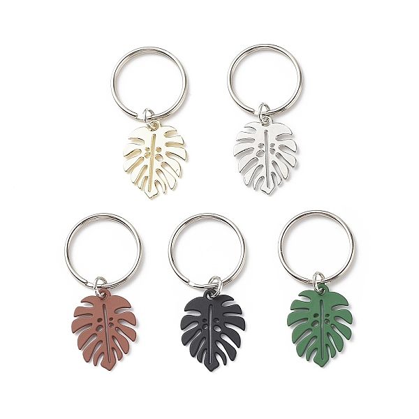 

PandaHall 5Pcs Monstera Leaf Alloy Pendant Keychain, with Iron Findings, for Women Men Car Bag Key Pendant, Mixed Color, 4.2cm Alloy Leaf..., Multicolor