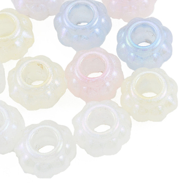 

PandaHall Electroplate Acrylic European Beads, Pearlized, Flower, Mixed Color, 12x12x8mm, Hole: 5mm Acrylic Flower Multicolor