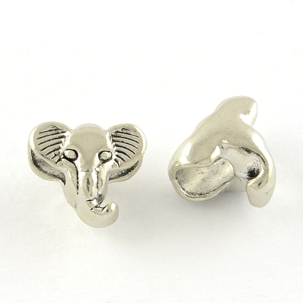 

PandaHall Tibetan Style Alloy European Beads, Elephant, Large Hole Beads, Cadmium Free & Lead Free, Antique Silver, 10.5x11.5x8mm, Hole: 4mm...