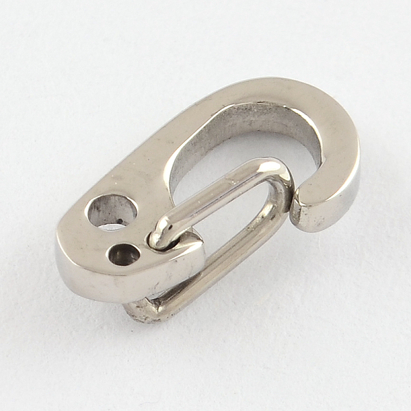 Polished 316 Stainless Steel Keychain Clasp Findings
