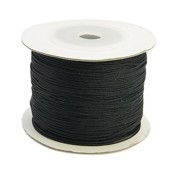 

PandaHall Nylon Thread, Round, 0.5mm, 30yards/roll, Black, 0.5mm Nylon Black