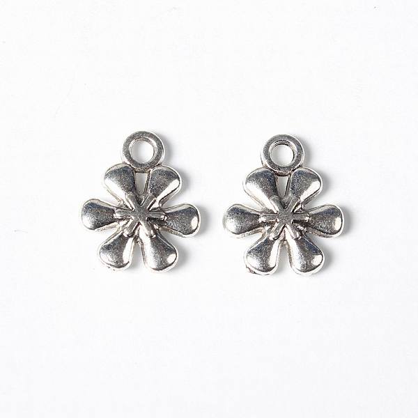 

PandaHall Tibetan Style Alloy Pendants, Lead Free and Cadmium Free, Flower, Antique Silver, 13x11x2.5mm, Hole: 2.5mm Alloy Flower