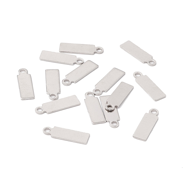 

PandaHall 304 Stainless Steel Charms, Rectangle, Stainless Steel Color, 13x4x0.5mm, Hole: 1.4mm 304 Stainless Steel Rectangle