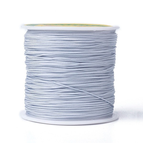 

PandaHall Round String Thread Polyester Fibre Cords, Light Blue, 0.8mm, about 109.36 yards(100m)/roll Polyester Blue