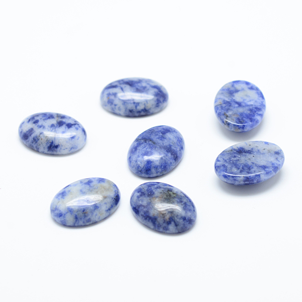 

PandaHall Natural Blue Spot Jasper Cabochons, Oval, 18x13x6mm Blue Spot Jasper Oval