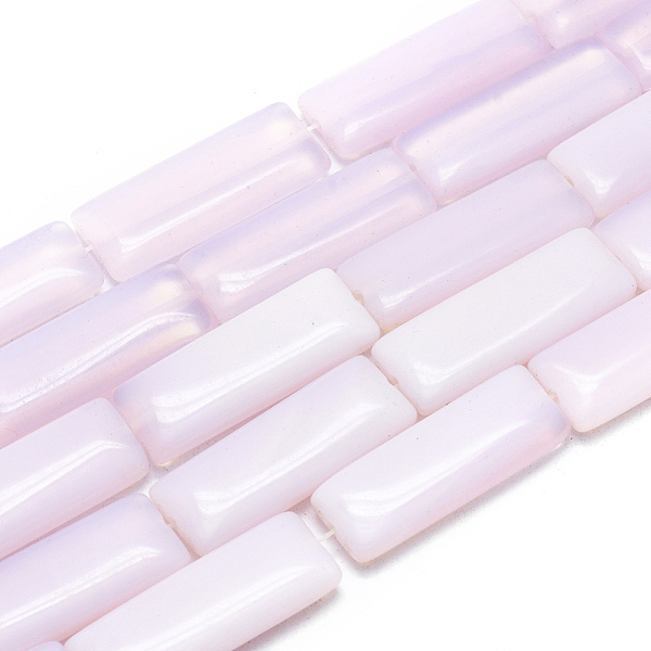 

PandaHall Opalite Beads Strands, Rectangle, 39~40x14.5~15x7mm, Hole: 1.6mm, about 10pcs/strand, 15.55 inch(39.5cm) Opalite Rectangle
