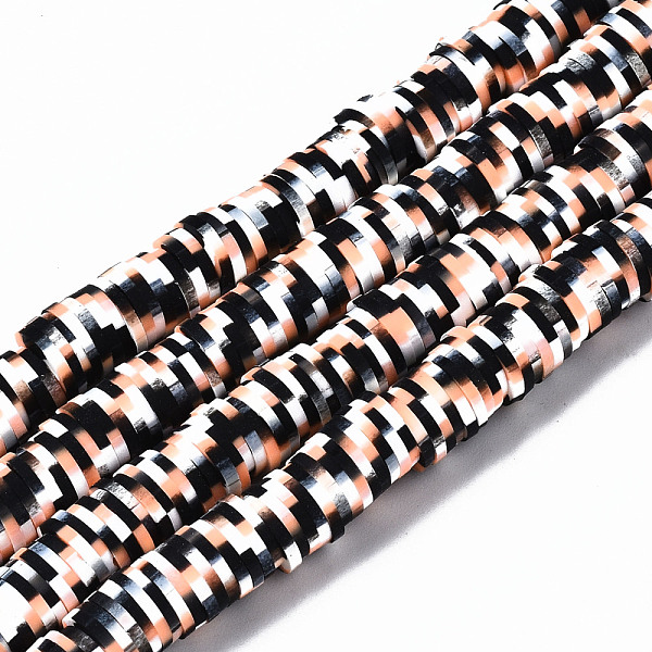 

PandaHall Handmade Polymer Clay Beads Strands, for DIY Jewelry Crafts Supplies, Heishi Beads, Disc/Flat Round, Black, 8x0.5mm, Hole: 2mm...
