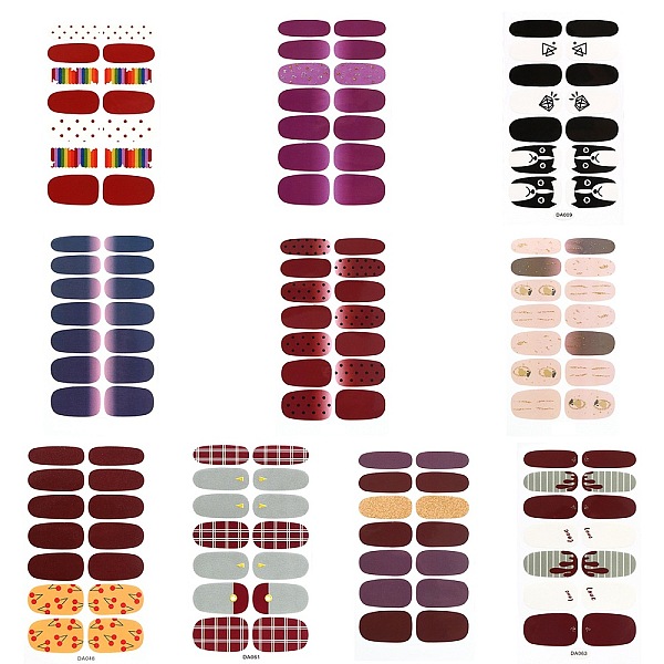

PandaHall Full Cover Nail Art Stickers, Marble Flower Animal Tartan Self-adhesive Nail Art Decals Strips, for Women Girls Manicure Nail Art..., Multicolor
