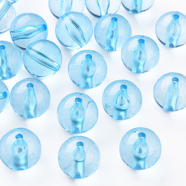 

PandaHall Transparent Acrylic Beads, Round, Light Sky Blue, 20x19mm, Hole: 3mm, about 111pcs/500g Acrylic Round