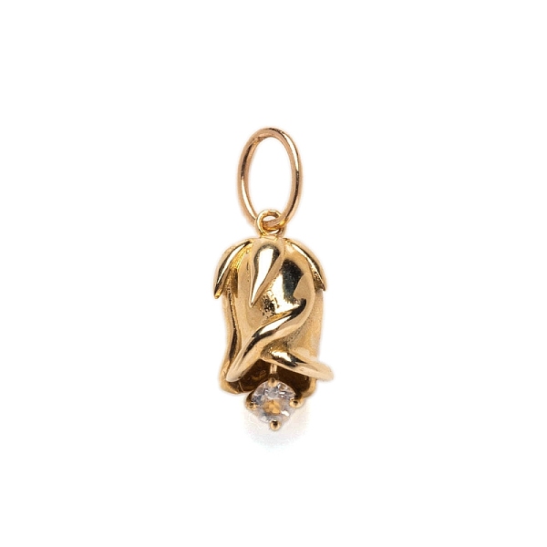 Ion Plating(IP) Brass Micro Pave Cubic Zirconia Pendants