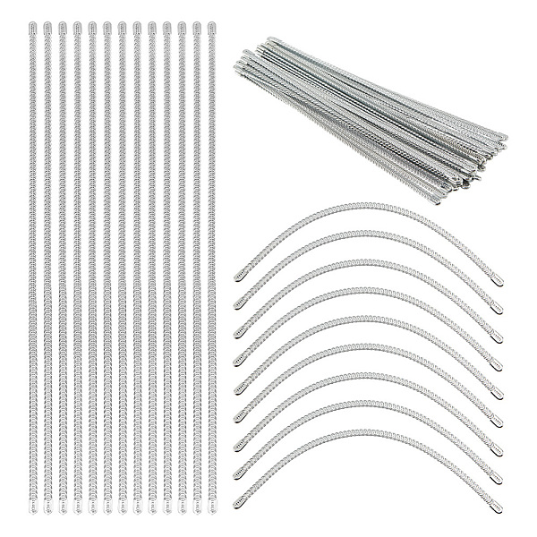 

PandaHall 30Pcs Iron Spiral Corset Boning Stay, Modeling Sticks, Platinum, 200x5.5x2mm Iron