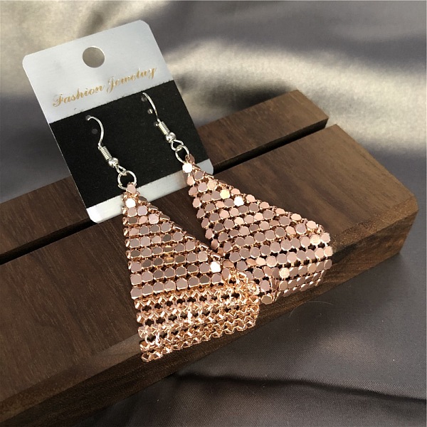 

PandaHall Sparkle Alloy Sequins Dangle Earrings for Women Alloy