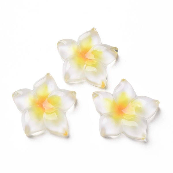 

PandaHall Transparent Epoxy Resin Cabochons, Flower, Yellow, 21x20x5.5mm Epoxy Resin Flower Yellow