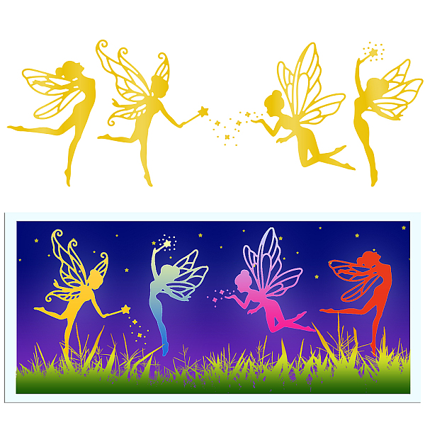 

PandaHall GLOBLELAND Fairy Hot Foil Plate Metal Fairyrale Elf Fairy Stick Foil Plates Dies Emboss Molds for Card Making DIY Scrapbooking...