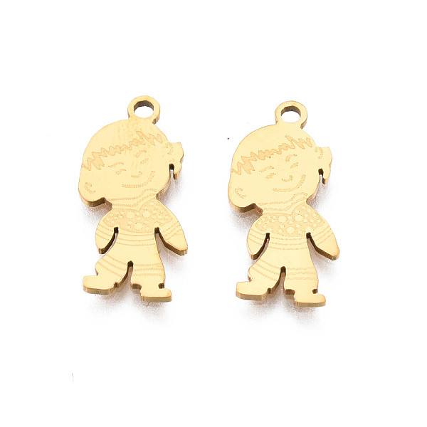 

PandaHall 201 Stainless Steel Pendants, Girl, Real 18K Gold Plated, 18x9x1mm, Hole: 1.4mm 201 Stainless Steel Human