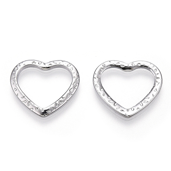 

PandaHall 304 Stainless Steel Linking Ring, Hammered, Heart, Stainless Steel Color, 16.5x18x1.5mm, Inner Diameter: 10.5x14mm 304 Stainless...