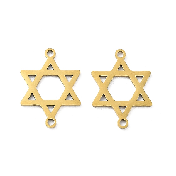 

PandaHall Ion Plating(IP) 201 Stainless Steel Connector Charms, Star of David Links, Golden, 21.5x15.5x1mm, Hole: 1.6mm 201 Stainless Steel...