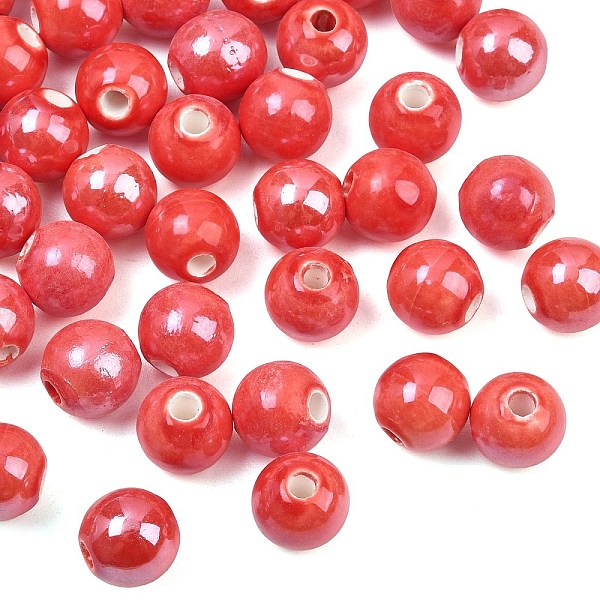 Glazed Porcelain Round Beads